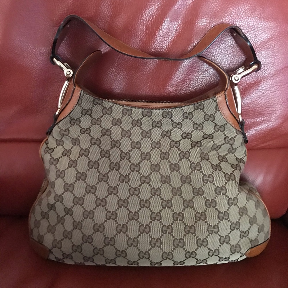 Gucci Shelly Line Supreme Horsebit Shoulder Bag